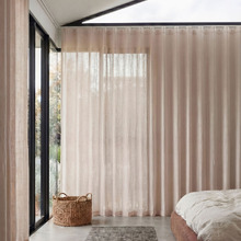 Custom Antigua Sheer S-Fold Single Panel Curtain & Track Set